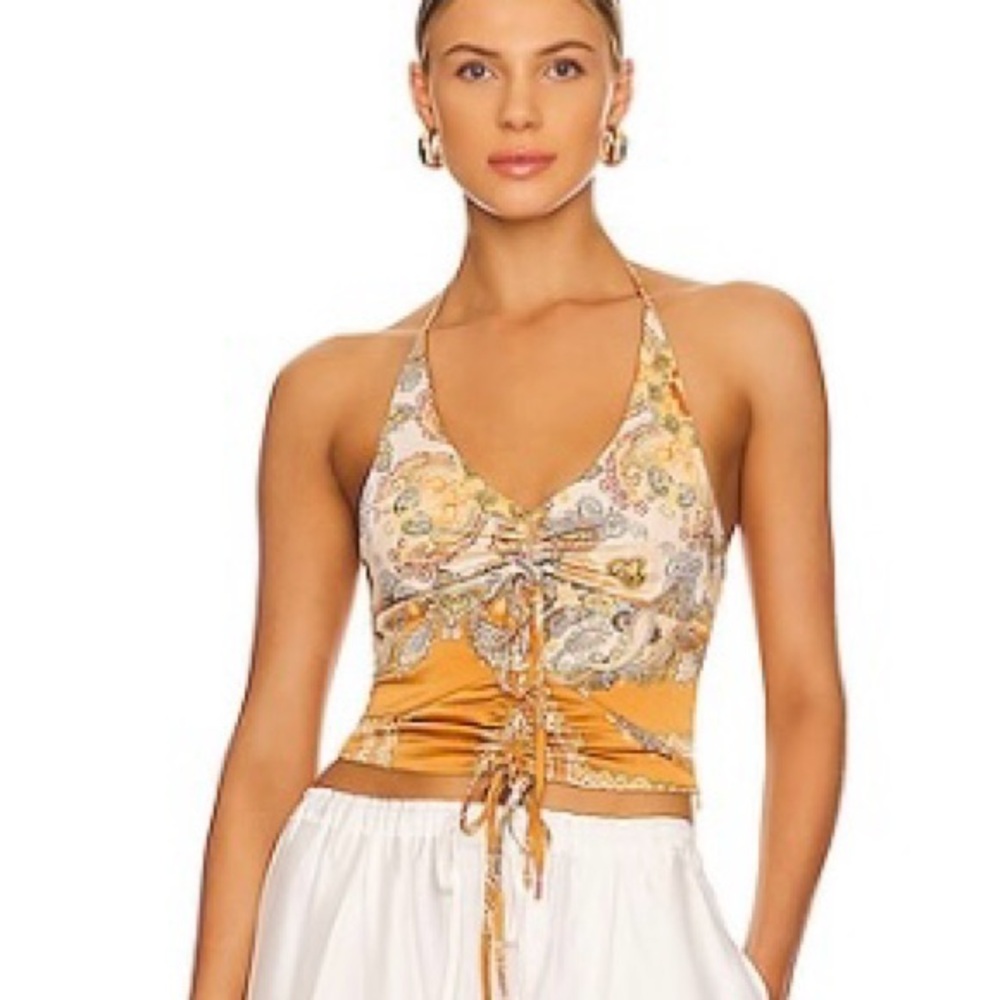 Revolve Superdown MILA HALTER RUCHED TOP